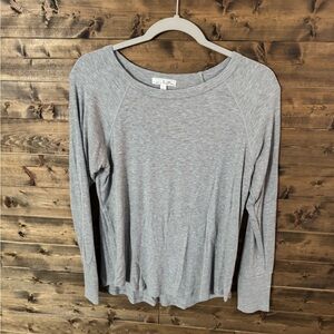 Nine Britton Heather Gray Long Sleeve Top